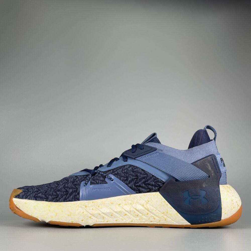 Under Armour Project Rock 6 Men's 13 Blue Gum Cross Training Shoe Sneakers EUC - Picture 7 of 9